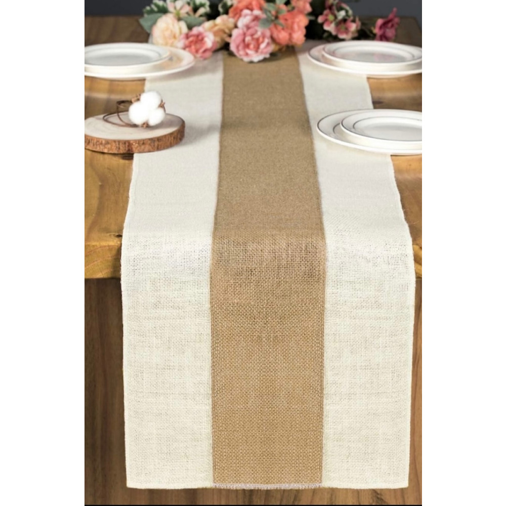 Gülce Home Collection Keten Runner Çift Renk Özel Tasarım Runner Fiyatı