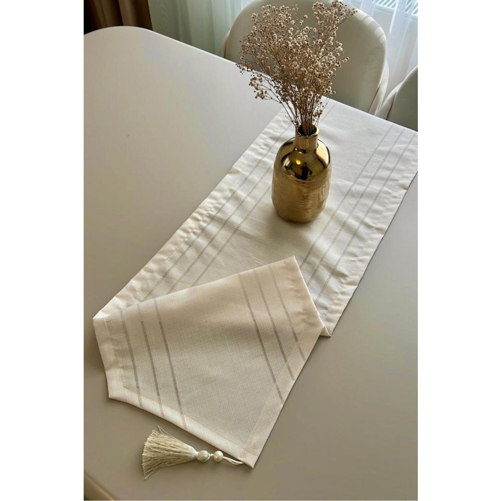 Gülce Home Collection Lara Runner Örtüsü Sütlü Kahve 40x145 Runner Fiyatı