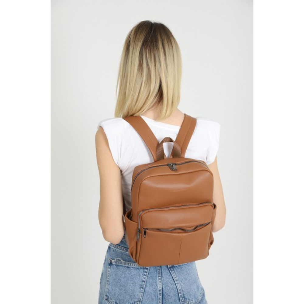 Gülçem Unisex 5 Bölmeli Taba Piran Cepli Sırt Çantası Bayan Sırt Çantası Fiyatı