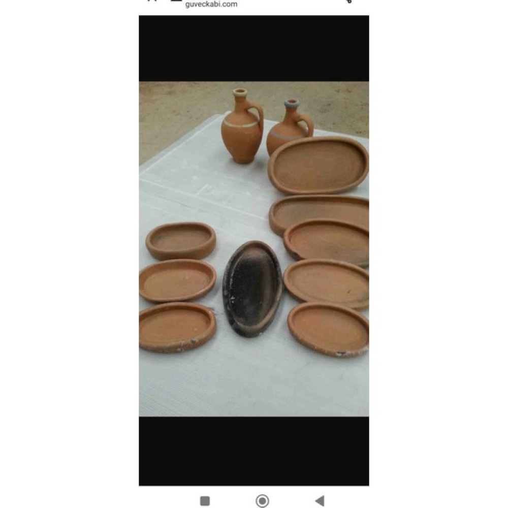 Güleç 20 Adet 25 cm Toprak Güveç Kayık Tepsiler / Fırın Kapları Fiyatı