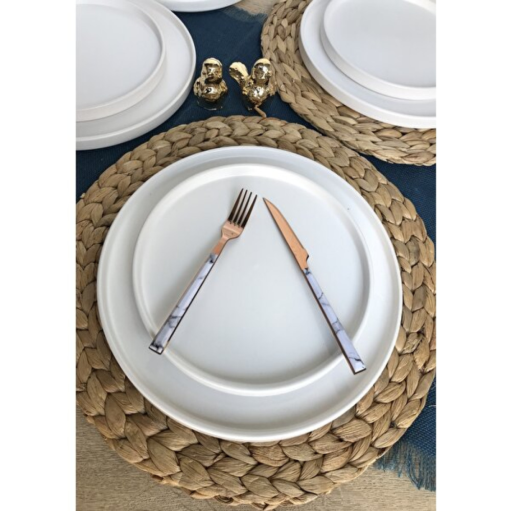 Gulhanile Stackable Mat Beyaz 12 Parça 6 Kişilik Kahvaltı Takımı Kahvaltı Takımı Fiyatı