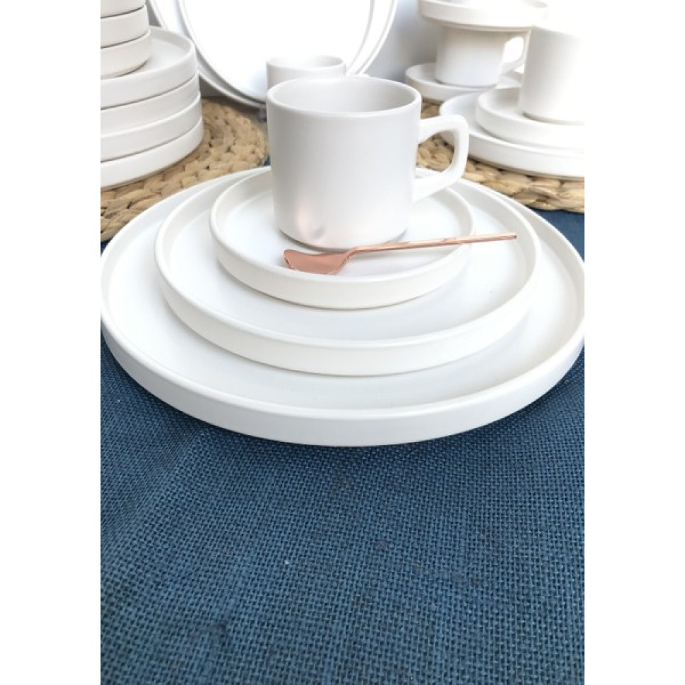 Gulhanile Stackable Mat Beyaz 24 Parça 6 Kişilik Servis Kahvaltı Takımı Kahvaltı Takımı Fiyatı