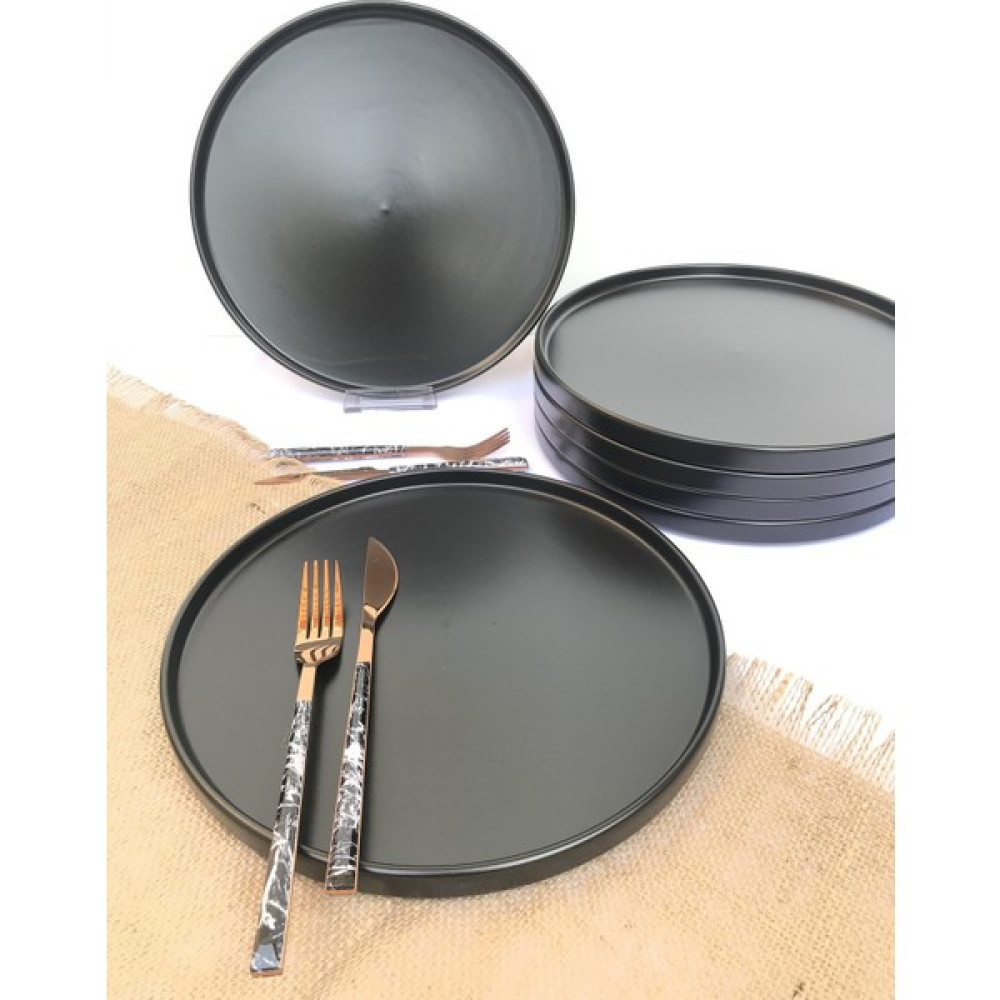Gulhanile Stackable Mat Siyah 6 Parça 6 Kişilik Servis Kahvaltı Takımı Kahvaltı Takımı Fiyatı