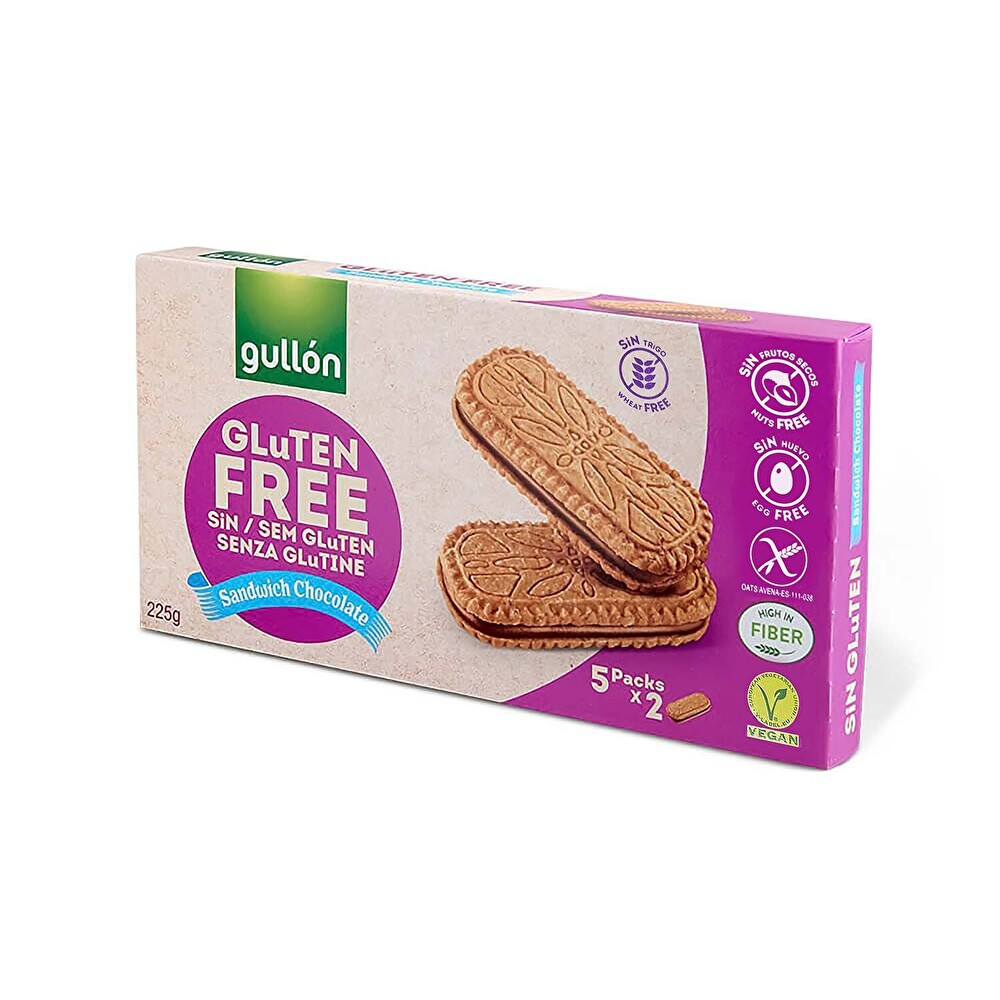 Gullon Glutensiz Çikolata Dolgulu Sandviç Bisküvi 225g Fit & Form Fiyatı