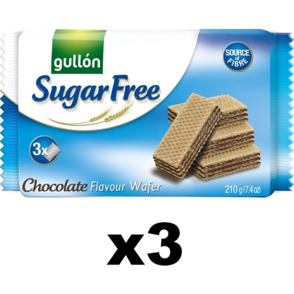 Gullon Kakao Kremalı Şekersiz Gofret 210 gr X3 - 630 gr Çikolata ve Gofret Fiyatı