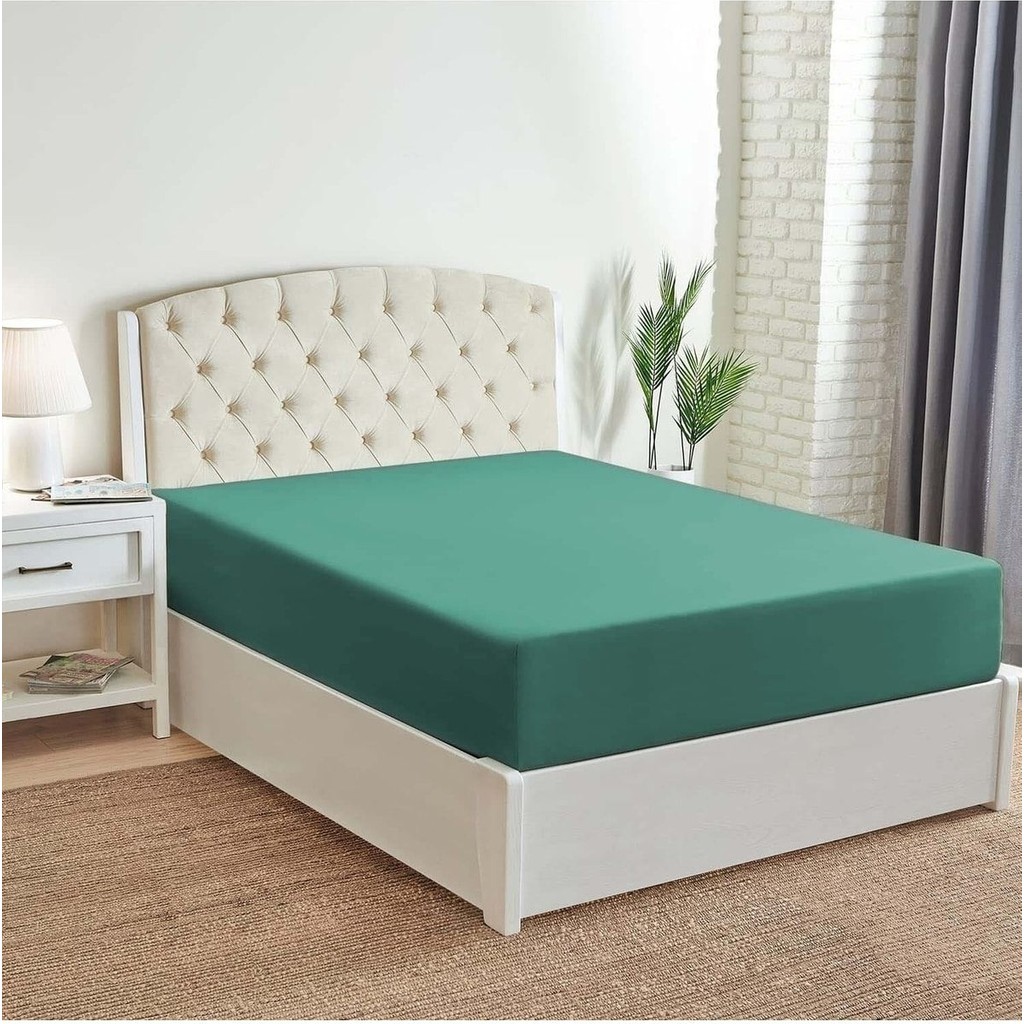 güllüce ev tekstili Lastikli Çarşaf (Petrol Yeşili) fitted - 150 x 200 - Petrol Yeşili Diğer Fiyatı