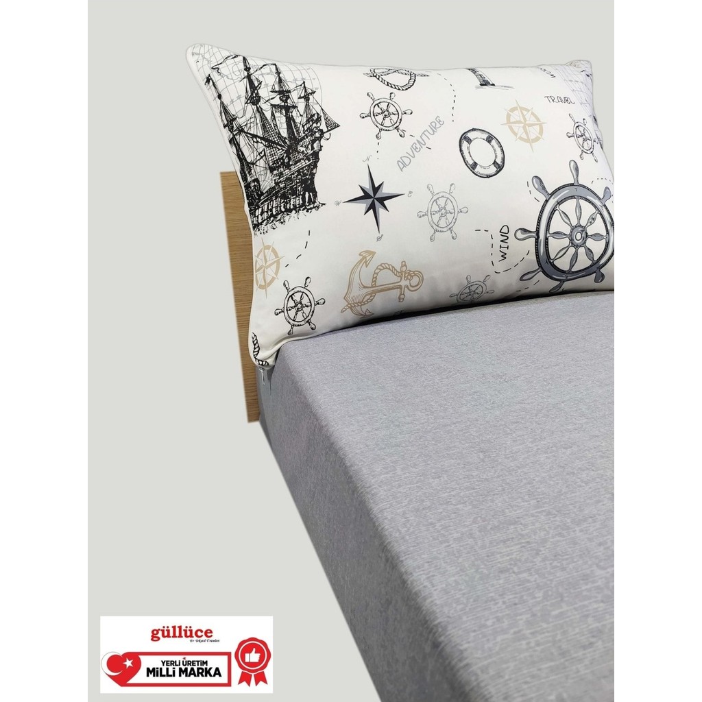 Güllüce Ev Tekstili Tek Kişilik Lastikli Çarşaf ve Yastık Kılıfı - 100 x 200 cm - Gri Yastık Kılıfı Fiyatı