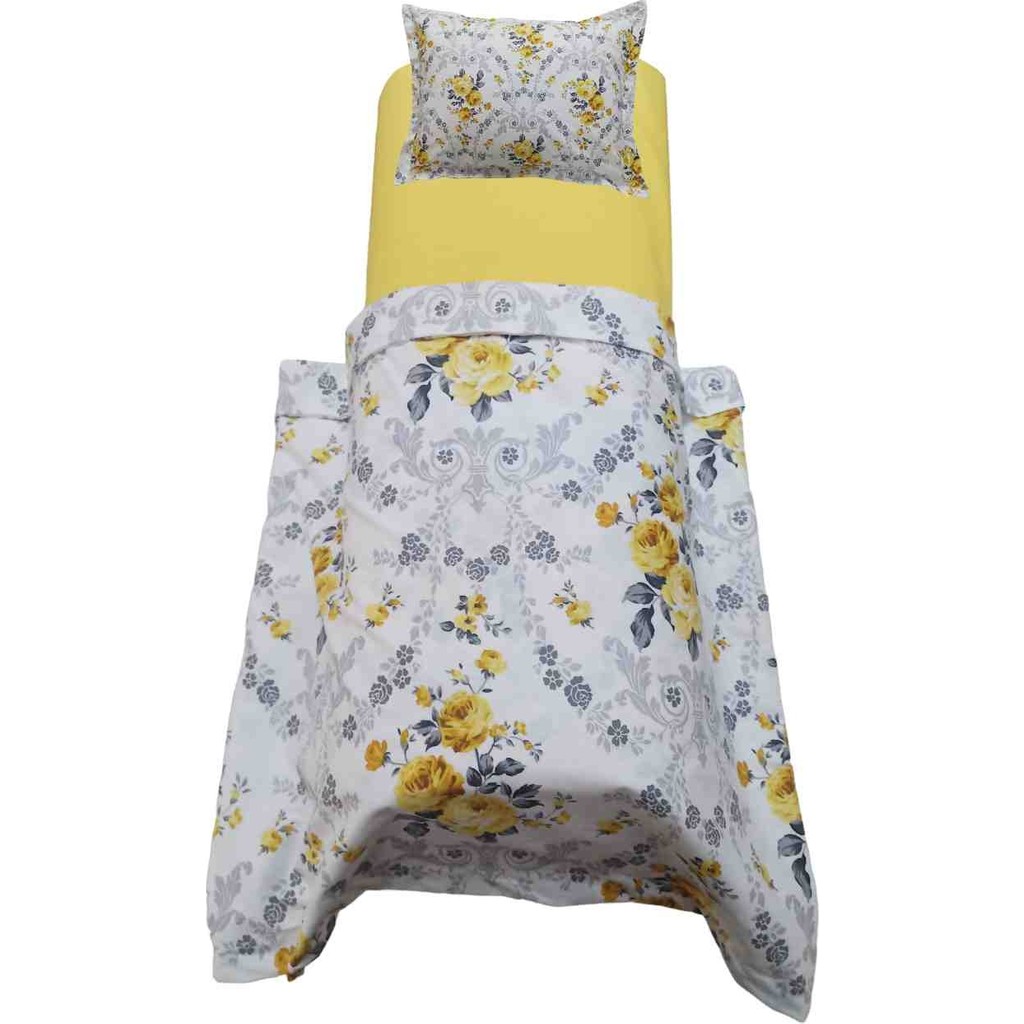 Güllüce Home %100 Pamuklu*tek Kişilik Nevresim Takımı - Açık Sarı - 160 x 240 cm Nevresim Takımı Fiyatı