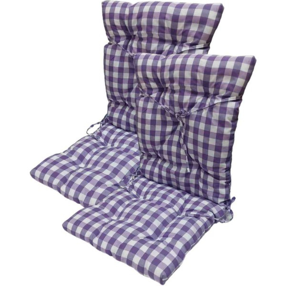 Güllüce Home 2'li Pötikare*slikon Elyaf Dolgulu*arkalıklı*yıkanabilir*sandalye Minderi - 40 x 90 cm - Mor - Beyaz Salon & Oturma Odası Tekstili Fiyatı