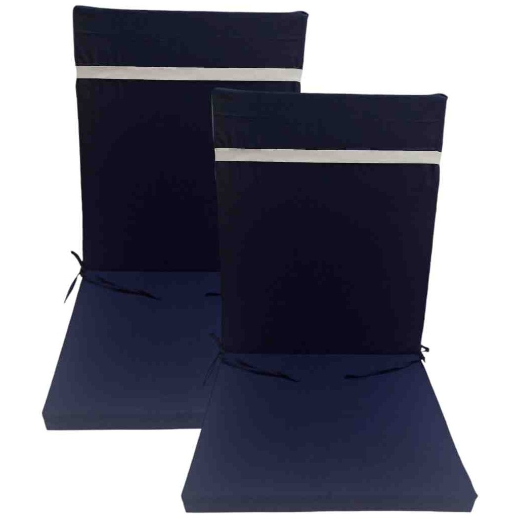 Güllüce Home 2'li Sünger Dolgulu Sandalye Minderi - 40 x 90 cm - Lacivert Standart Sandalye Fiyatı