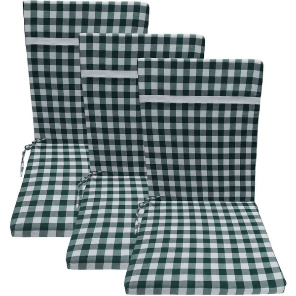 Güllüce Home 3'lü*pötikare*fermuarlı*sünger Dolgulu*sandalye Minderi - 40 x 90 cm - Beyaz - Yeşil Salon & Oturma Odası Tekstili Fiyatı