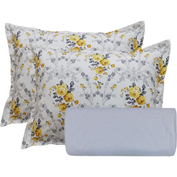Güllüce Home Çift Kişilik Lastikli Çarşaf & Volanlı Yastık Kılıfı - 180 x 200 x 30 - Açık Gri Yastık Kılıfı Fiyatı