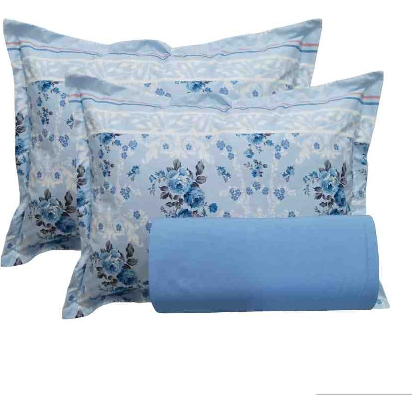 Güllüce Home Çift Kişilik Lastikli Çarşaf & Volanlı Yastık Kılıfı - 180 x 200 x 30 - Açık Mavi Yastık Kılıfı Fiyatı