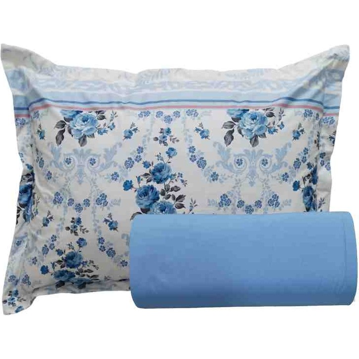 Güllüce Home Tek Kişilik Lastikli Çarşaf & Volanlı Yastık Kılıfı - 100 x 200 x 30 - Açık Mavi Yastık Kılıfı Fiyatı