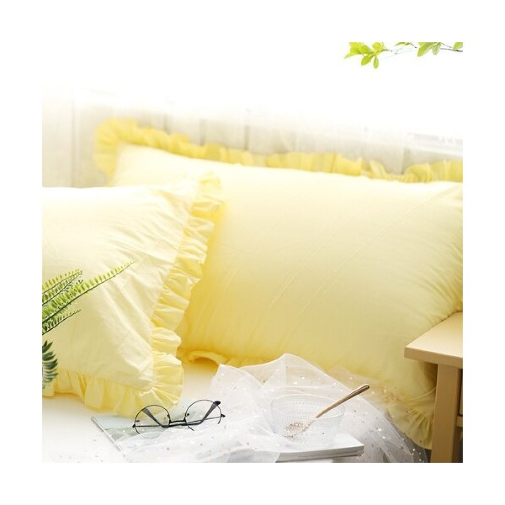 Guloglu Home Cuscino Fırfırlı 2 Adet Bebek Yastık Kılıfı 35X45 cm - Sarı Bebek Yastığı-Kılıfı Fiyatı