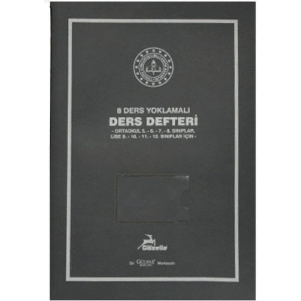 Gülpaş Ders Defteri 8 Ders Yoklamalı Gri Plastik Kapak Defter Fiyatı
