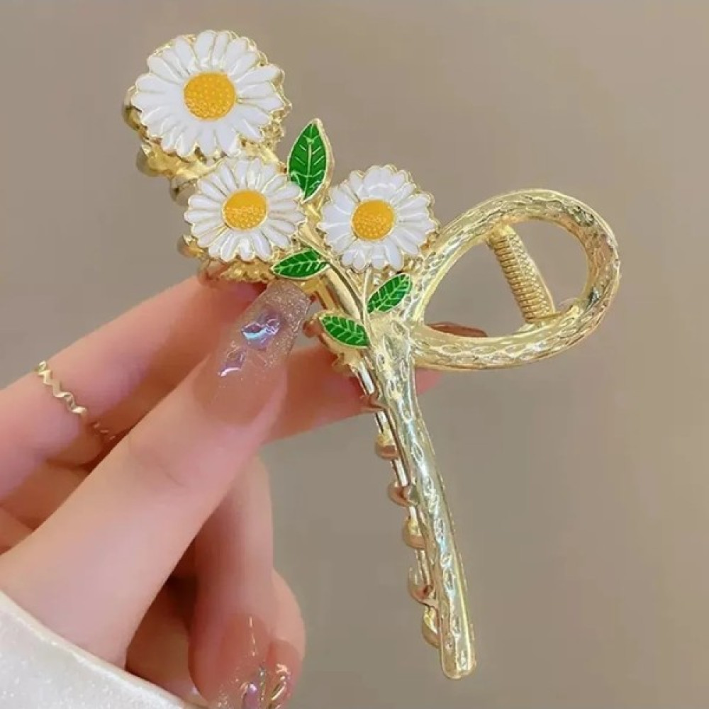 Gülpeşe Papatya Büyük Boy Gold Metal Mandal Toka Trend Toka, Taç & Saç Bandı Fiyatı