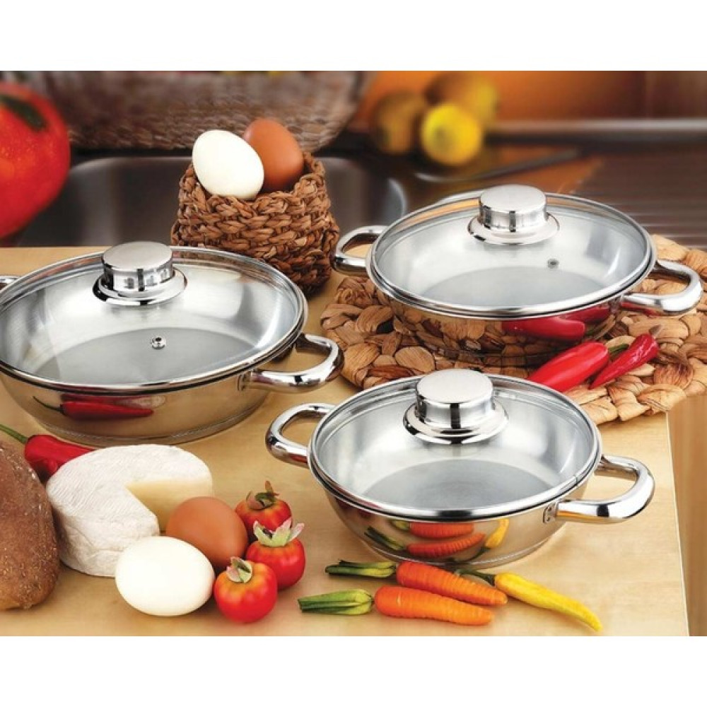 Gülsan 6 Parça Omlet Set Cam Kapaklı Tencereler Fiyatı