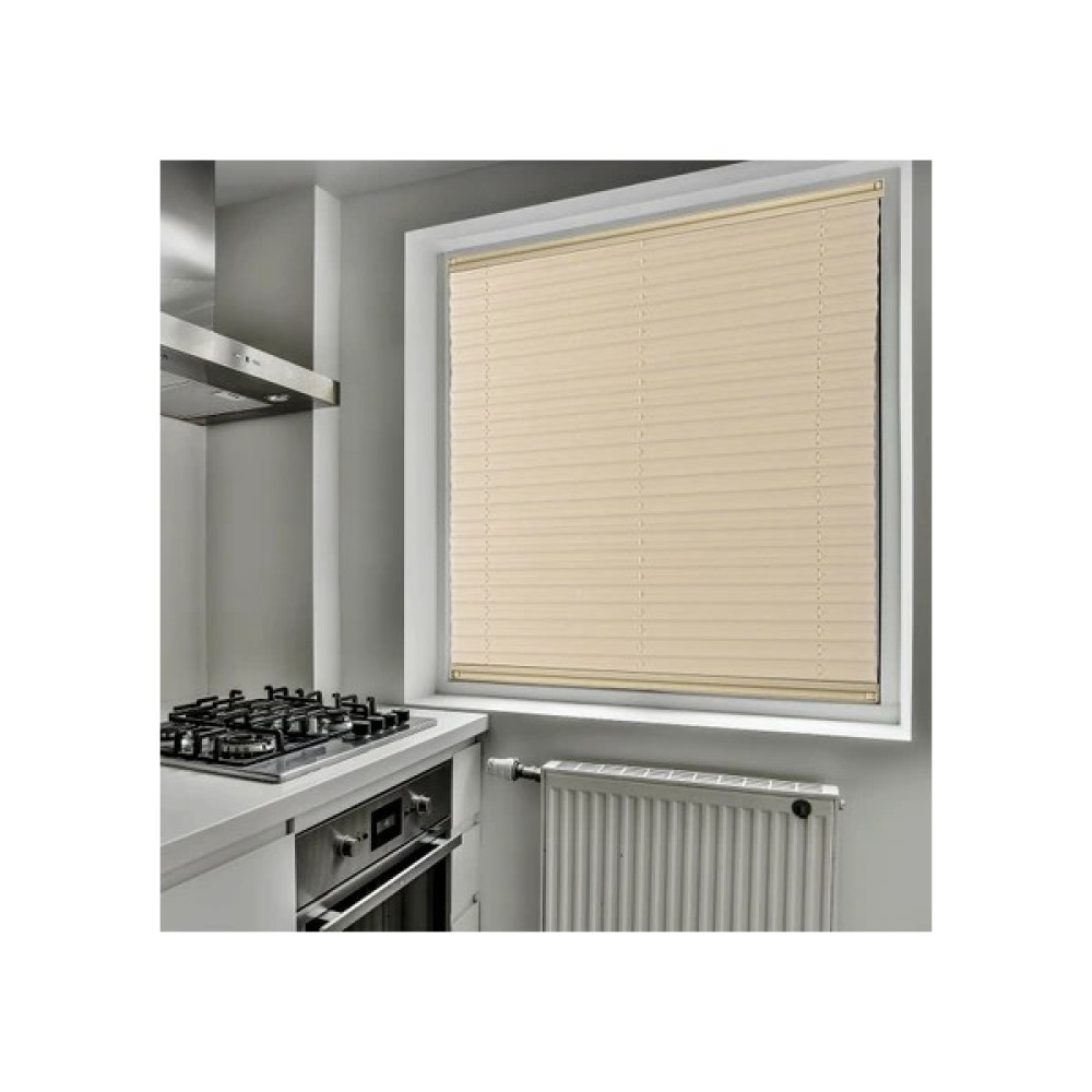 Gülsem Dekor Krem Plise Perde Cam Balkon Perdesi (Vidalı Sistem) - 60 x 160 cm Perde Fiyatı