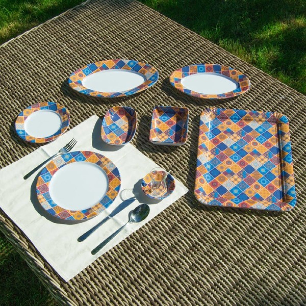 Gültaş Melamin 4 Kişilik 18 Parça Melamin Piknik Seti - Kilim Mangal & Barbekü Malzemeleri Fiyatı