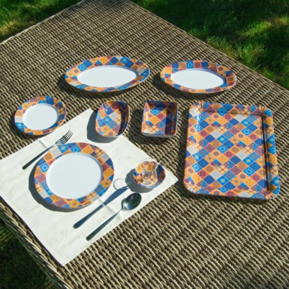 Gültaş Melamin 8 Kişilik 32 Parça Melamin Piknik Seti - Kilim Mangal & Barbekü Malzemeleri Fiyatı
