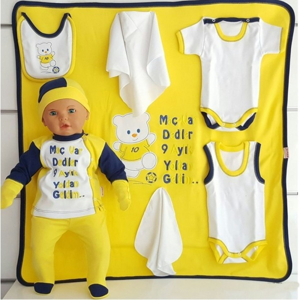 Gülücük Taraftar 10 Parça Hastane Çıkışı Zıbın Set Bebek Hastane Çıkışı Fiyatı