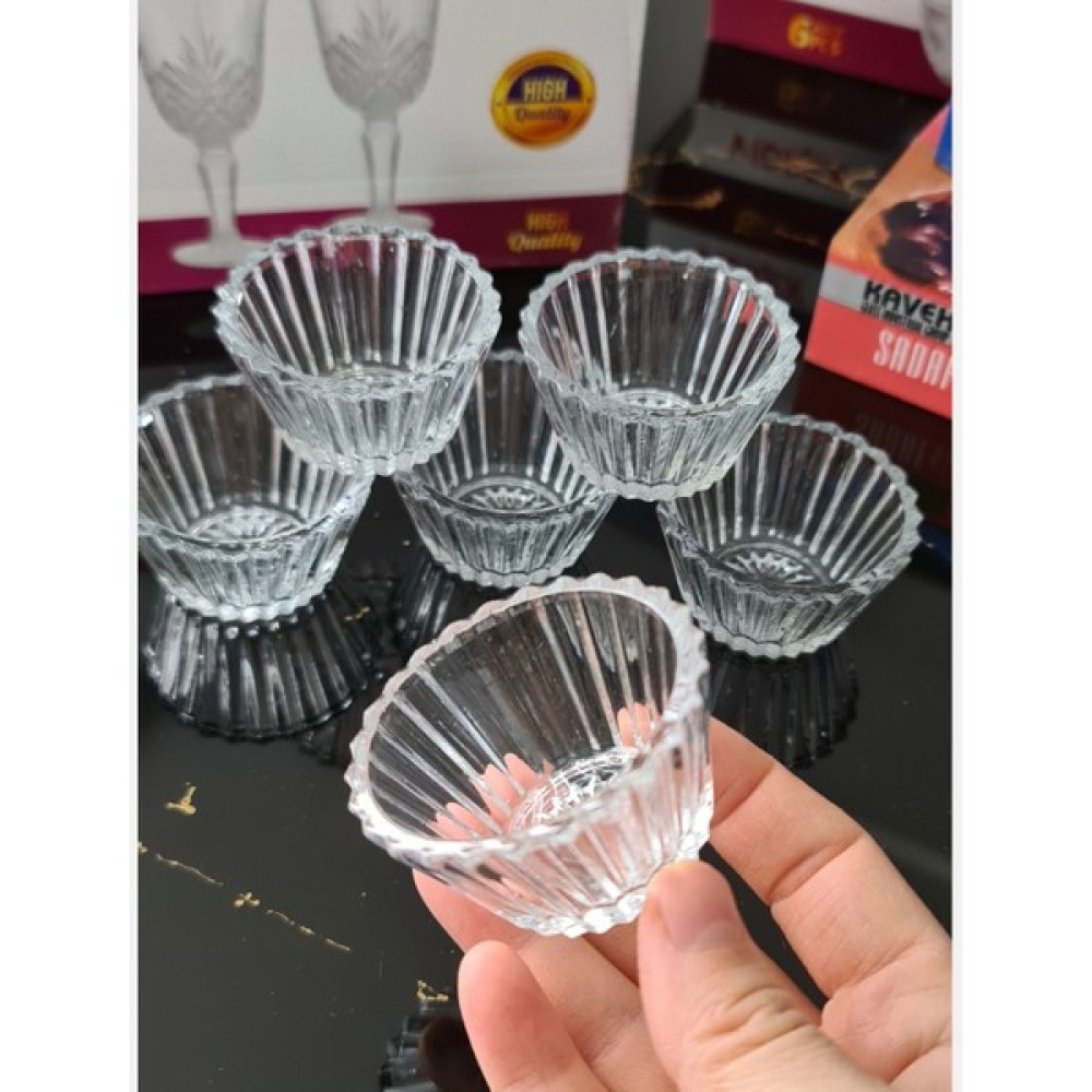 Gülümseten Store 6'lı Kahve Yanı Kasesi Sosluk Reçellik Sunumluk Mini Şeffaf Mutfak Gereçleri Fiyatı