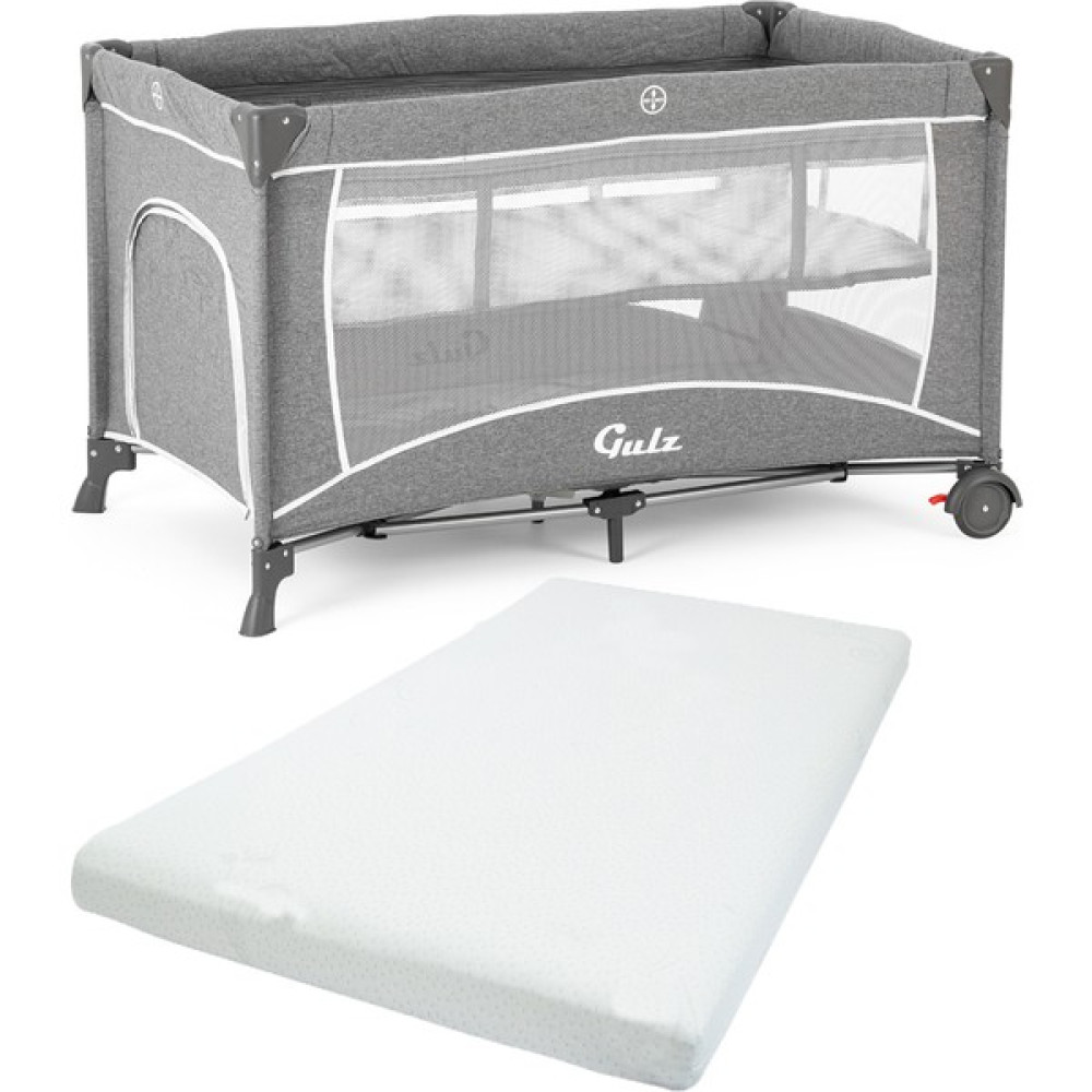 Gulz Raftel Oyun Parkı Bebek Beşik 70X120 cm + Visco Yatak - Açık Gri Park Yatak / Oyun Parkı Fiyatı