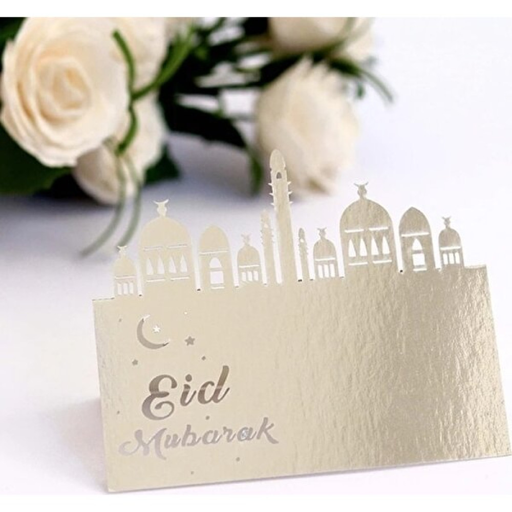 Gümüş 10 Adet 10/30/50 Adet Eid Mubarak Parti Koltuk Kartı Adı Yer Kartları Kartpostallar Ramazan Eid Müslüman Parti Ramazan Kareem Masa Süslemeler... Hediyelik Eşya Fiyatı