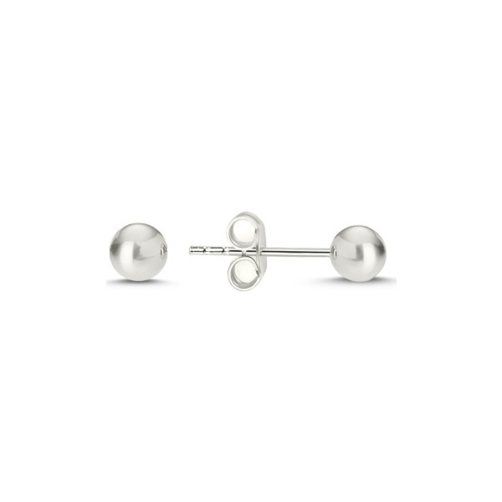 Gümüş 4mm Sade Top Küpe Gümüş Küpe Fiyatı