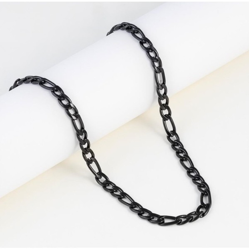 Gümüş Pazarım Siyah Gurmet Erkek Çelik Kolye - Yok - 60 Cm Kolyeler Fiyatı