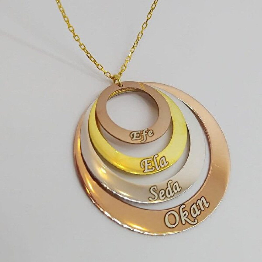 Gümüşhane Silver İsimli Gümüş Kolye Halka 3 İsimli Kolye Gümüş Kolye Fiyatı
