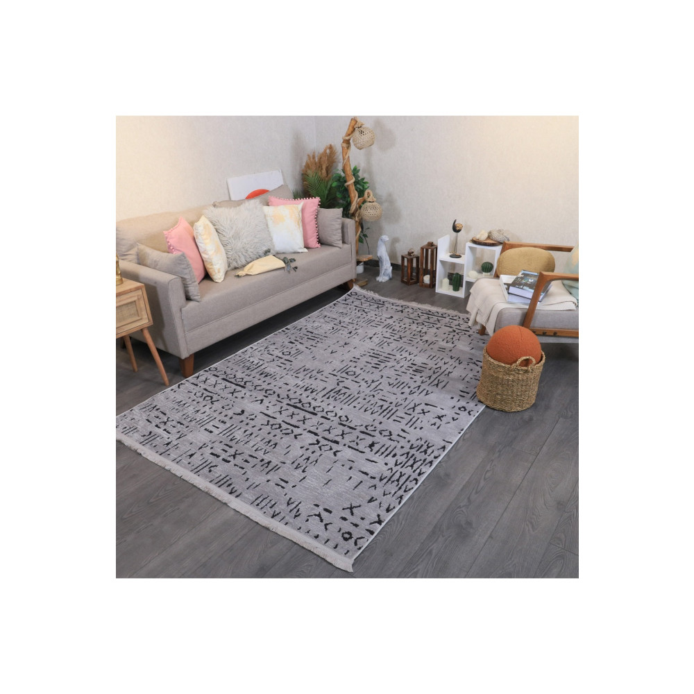 Gümüşser Home Iskandinav Saçaklı Kaymaz Dokuma Kilim Salon Halısı Mutfak Halısı Balkon Halısı 100 x 450 Beden Kilim Fiyatı