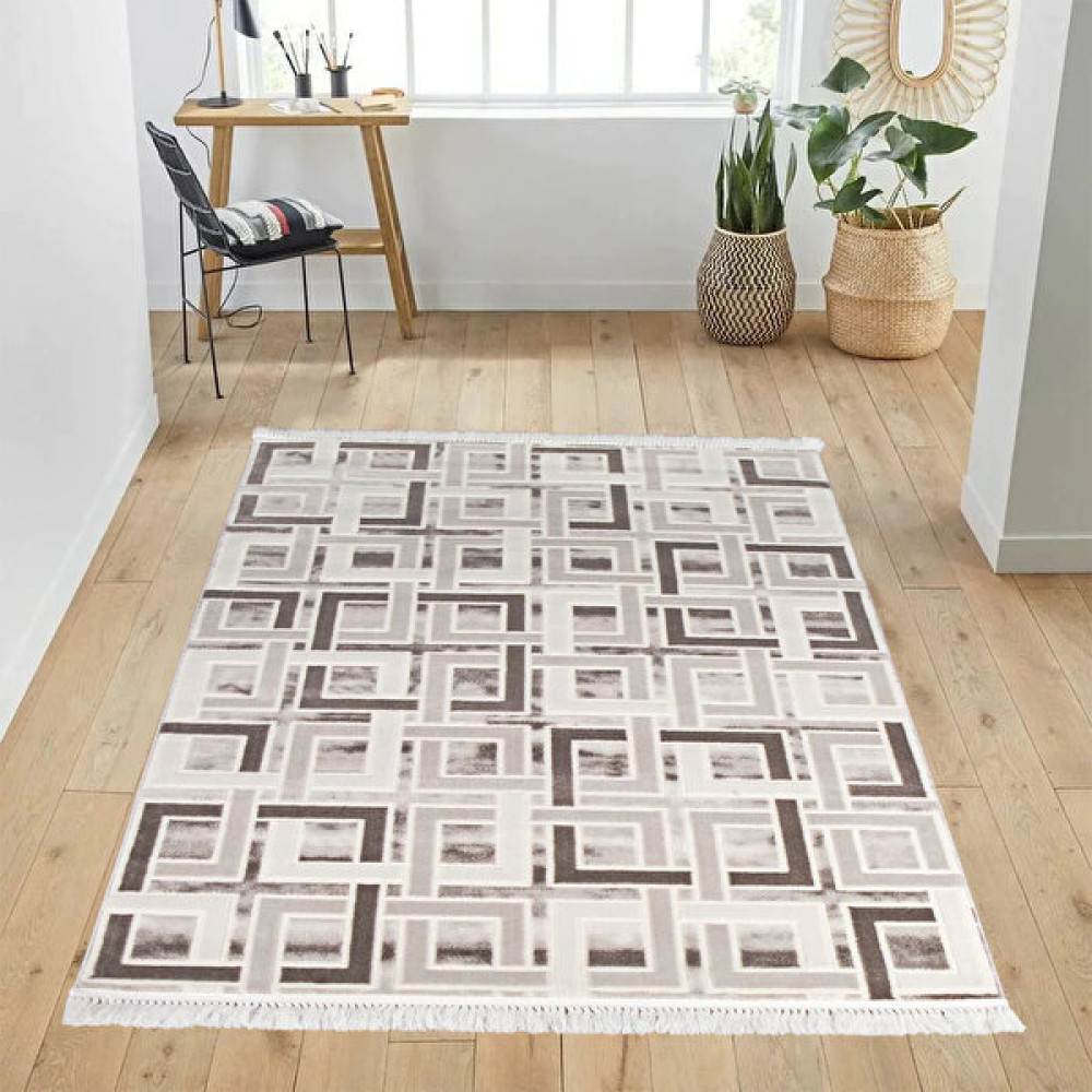 Gümüşsu Klasik Gümüşsu Halı 5298 150 x 233 cm (4 M2) Modern Hal - Gri - 150 x 233 cm Salon Halısı Fiyatı