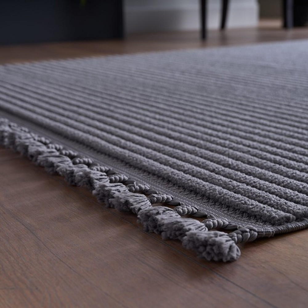 Gümüşsuyu Deco Alvin 12612 Halı - 80 x 150 cm - Antrasit Salon Halısı Fiyatı