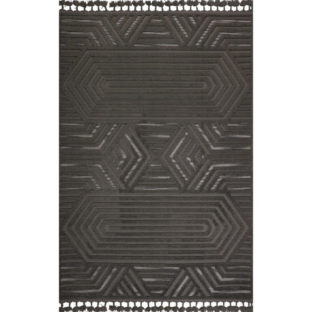 Gümüşsuyu Halı Deco Alvin 12619ANTRASİT Bej Halı - 160 x 230 cm - Renkli Salon Halısı Fiyatı