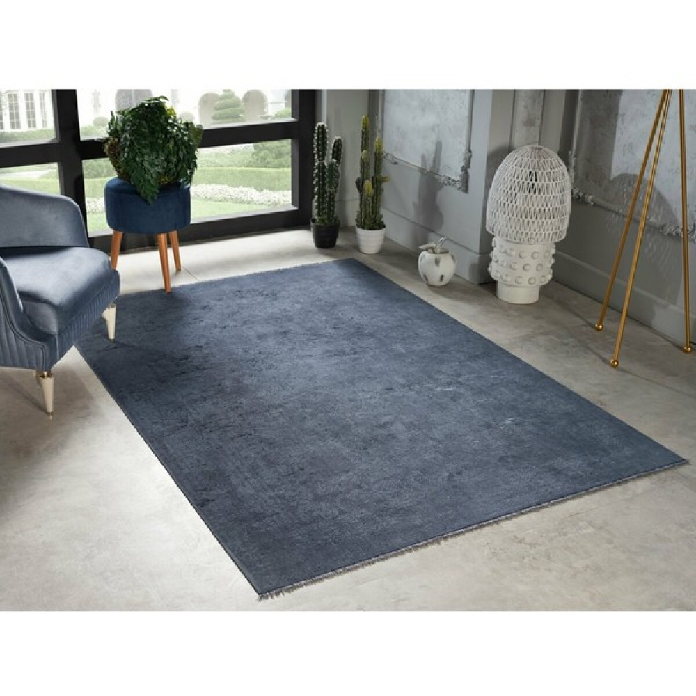 Gümüşsuyu Halı Deco Diamond Kadife Halı - 11790 Lacivert Modern Yüksek Kalite Makine Halısı - 80 x 150 cm Salon Halısı Fiyatı