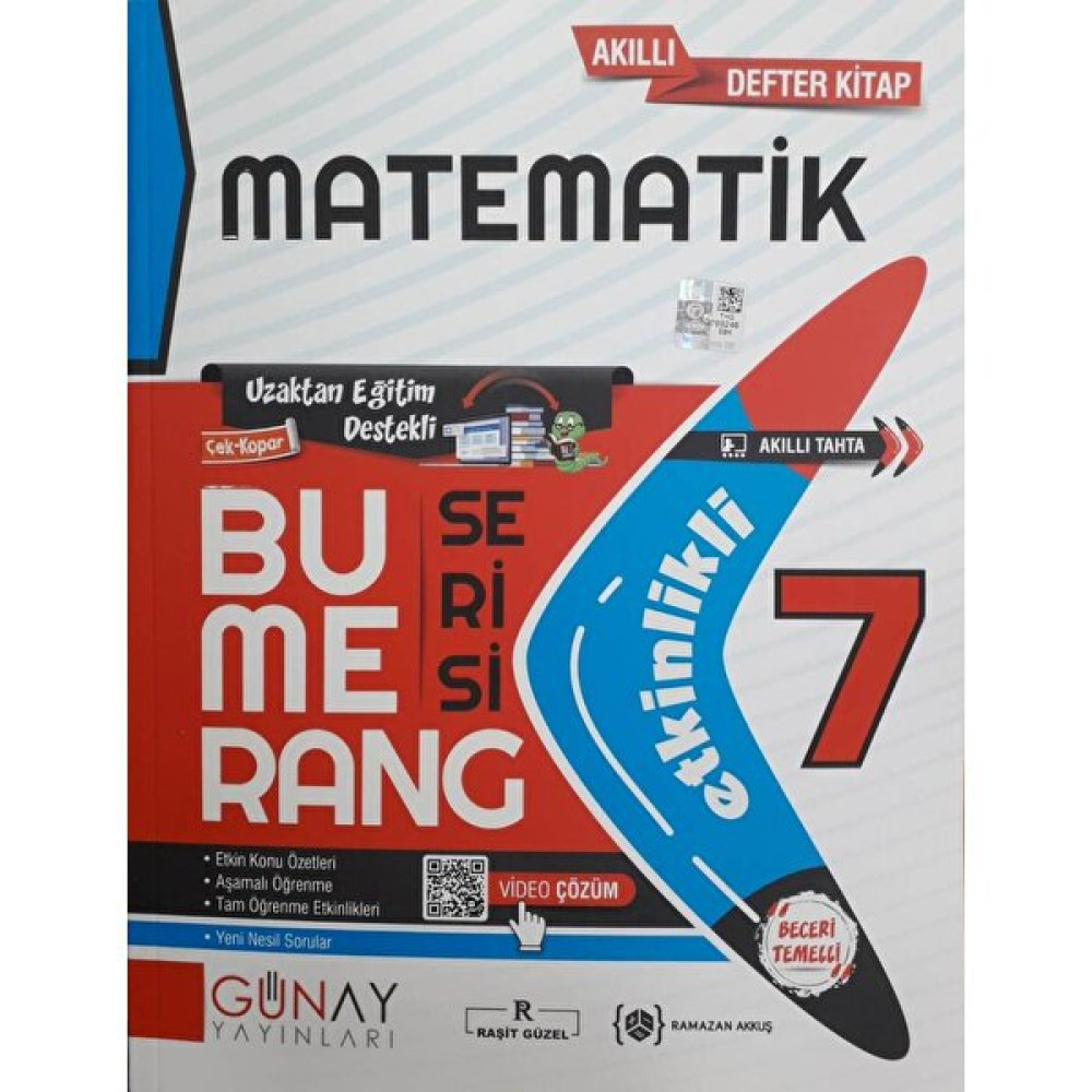 Günay 7.sınıf Matematik Bumerang Soru Bankası Etkinlikli Kaynak Kitapları Fiyatı