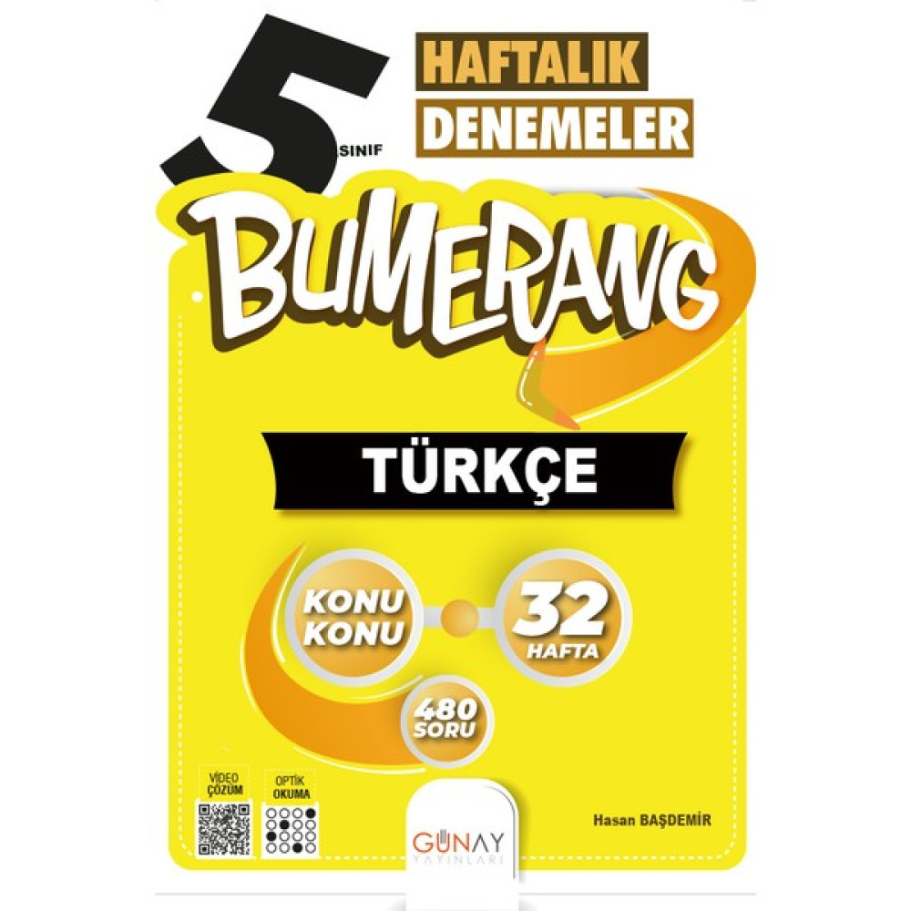 Günay Yayınları 5. Sınıf Türkçe Bumerang Deneme Türkçe Fiyatı