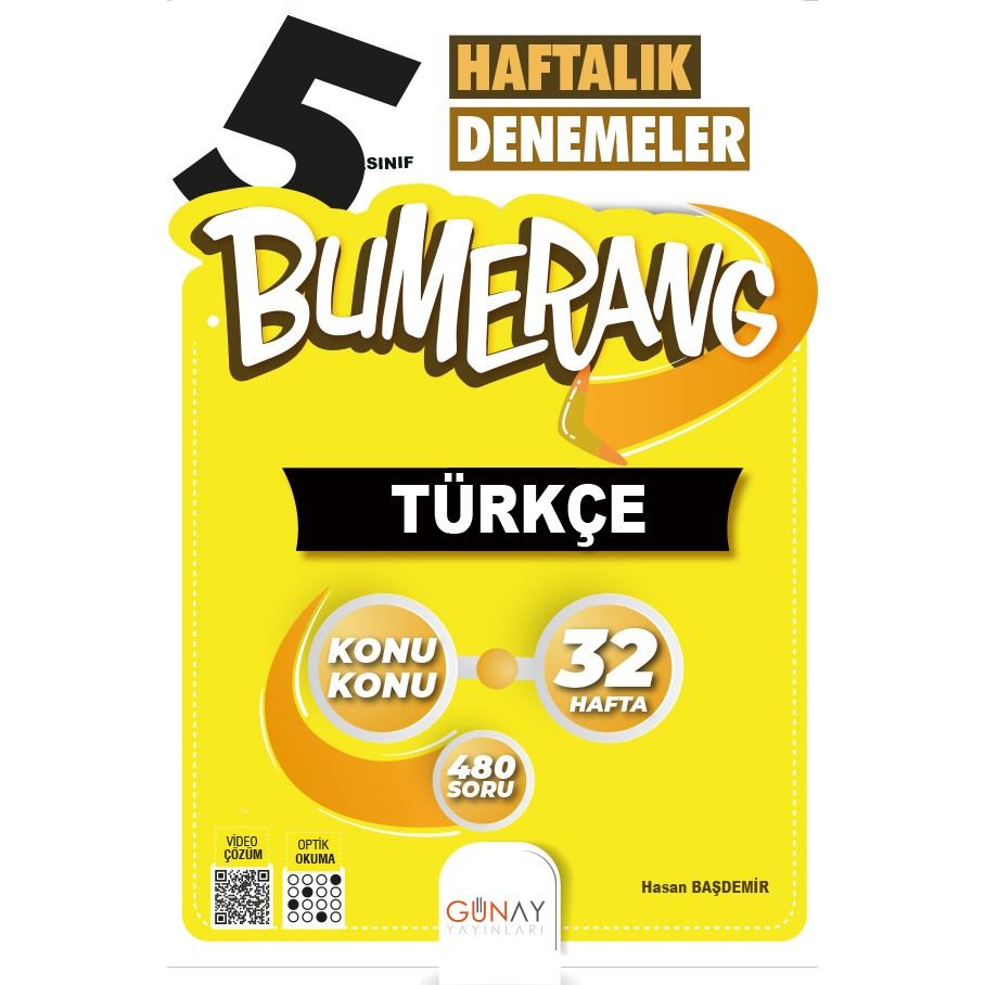 Günay Yayınları 5.Sınıf Bumerang 32 Haftalık Türkçe Denemeleri Diğer Fiyatı