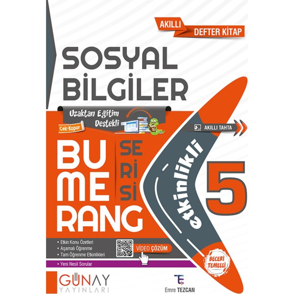Günay Yayınları 5.Sınıf Bumerang Etkinlikli Sosyal Bilgiler Sosyal Bilgiler Fiyatı