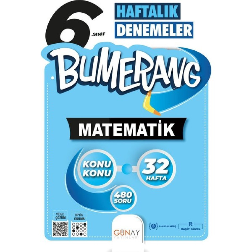 Günay Yayınları 6. Sınıf Bumerang 32 Haftalık Matematik Denemesi Kaynak Kitapları Fiyatı