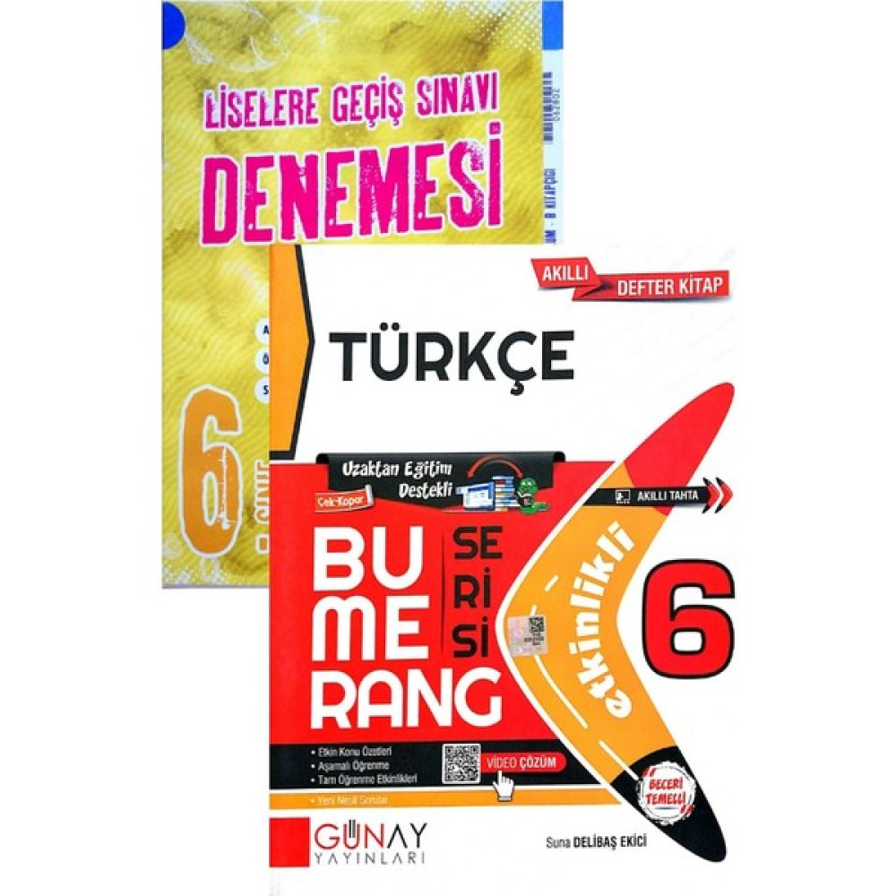 Günay Yayınları 6. Sınıf Bumerang Türkçe (Okyanus Denemeli) Kaynak Kitapları Fiyatı