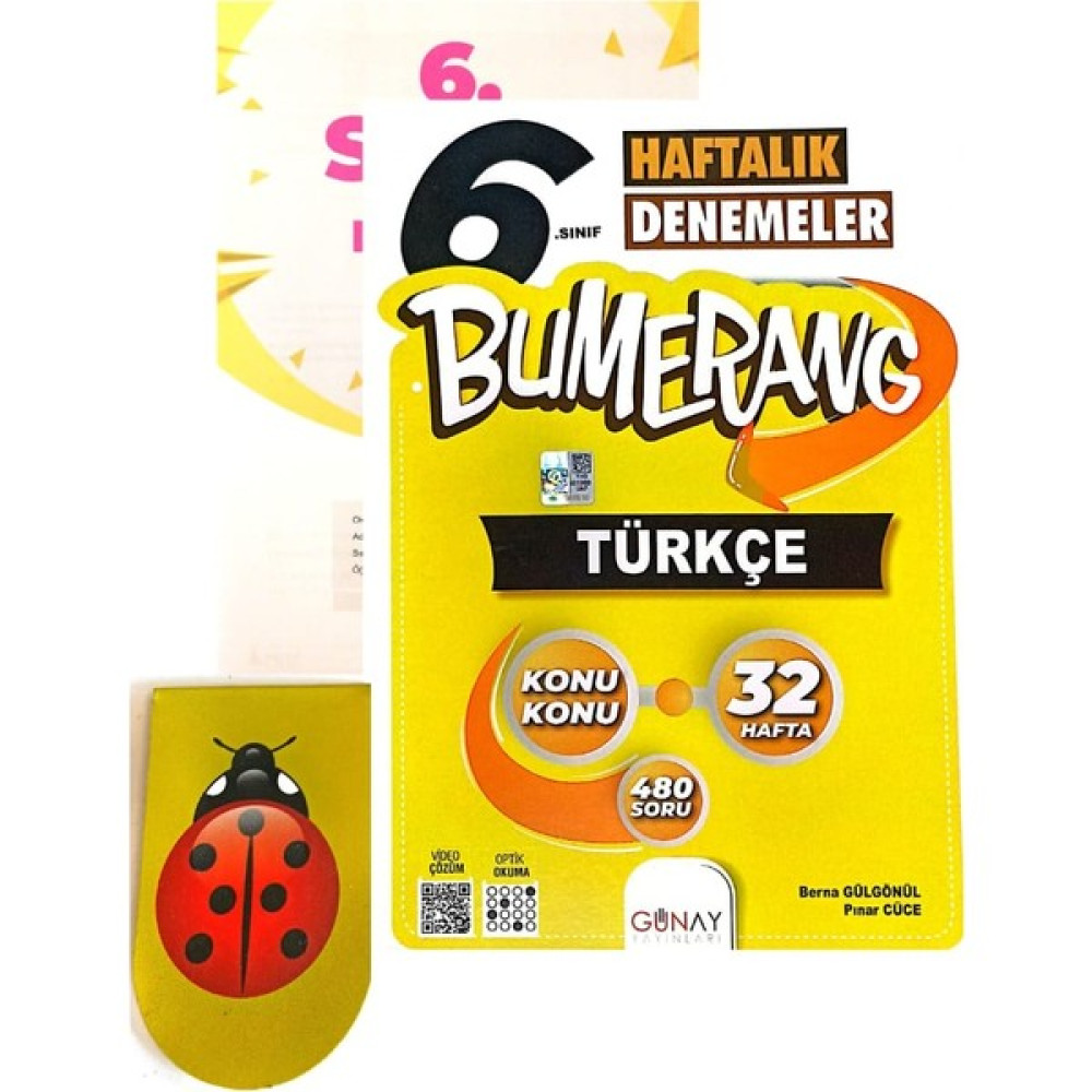 Günay Yayınları 6.sınıf Bumerang Türkçe Deneme-2024-(Zeka Küpü Yayınları Deneme+Kitap Ayracı Hediye) Kaynak Kitapları Fiyatı