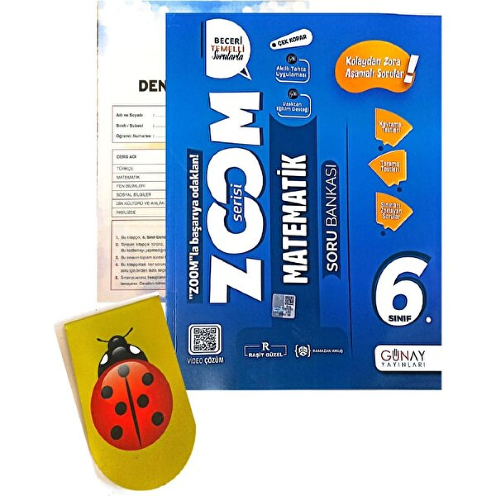 Günay Yayınları 6.sınıf Zoom Matematik Soru Bankası-Yeni-(Aydın Yayınları Deneme+Kitap Ayracı Hediye) Kaynak Kitapları Fiyatı
