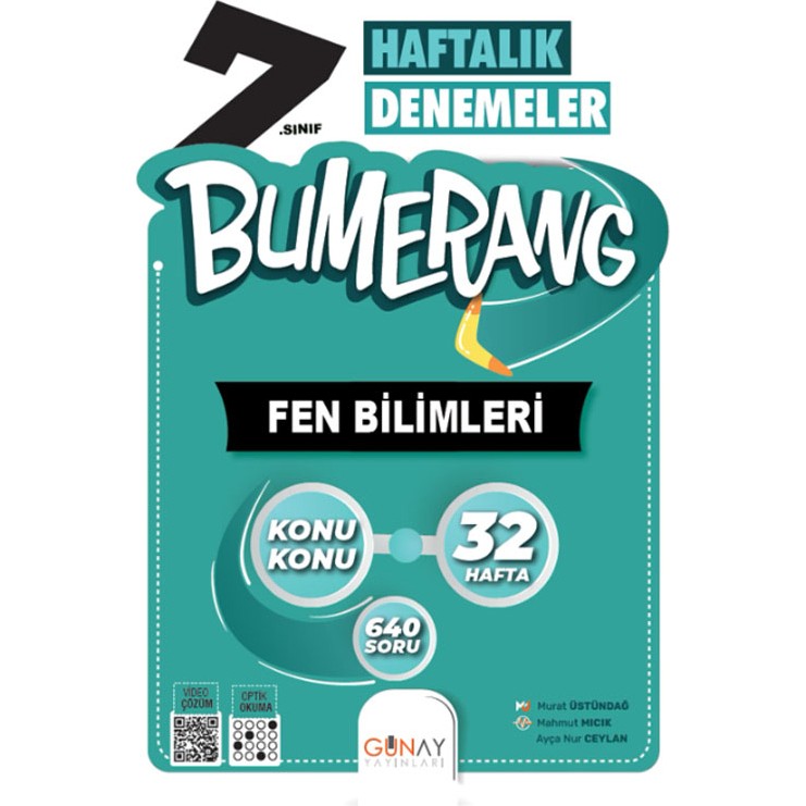 Günay Yayınları 7. Sınıf Bumerang 32 Haftalık Denemeler Fen Bilimleri 2025-2026 Güncel Basım SSD / Solid State Drive Fiyatı