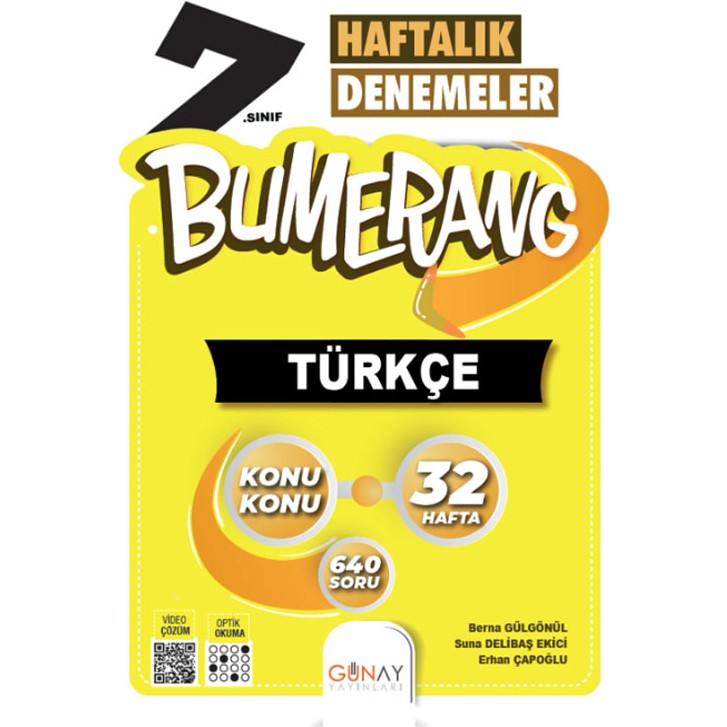 Günay Yayınları 7. Sınıf Bumerang 32 Haftalık Denemeler Türkçe 2025-2026 Güncel Basım SSD / Solid State Drive Fiyatı