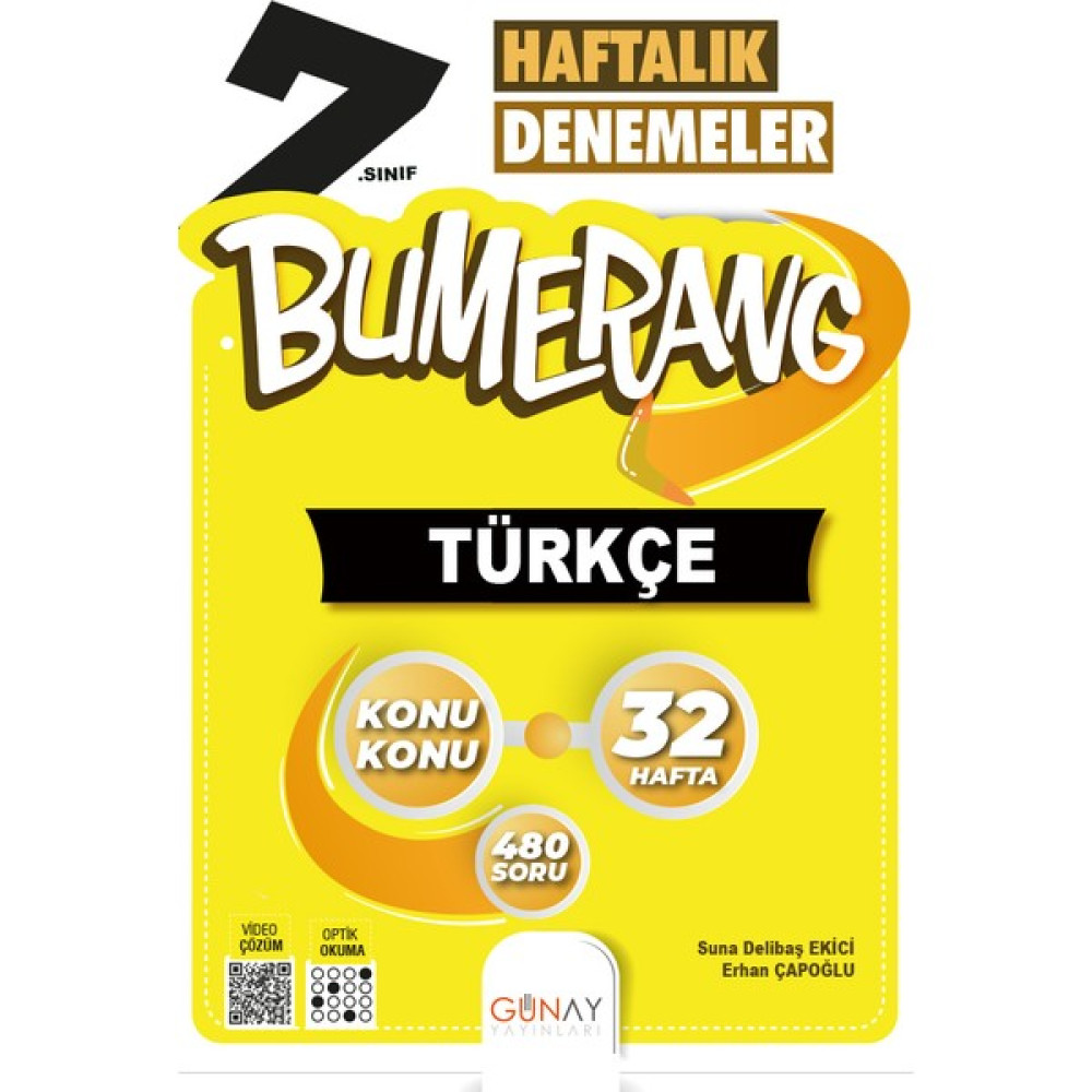 Günay Yayınları 7. Sınıf Türkçe Bumerang Deneme Türkçe Fiyatı