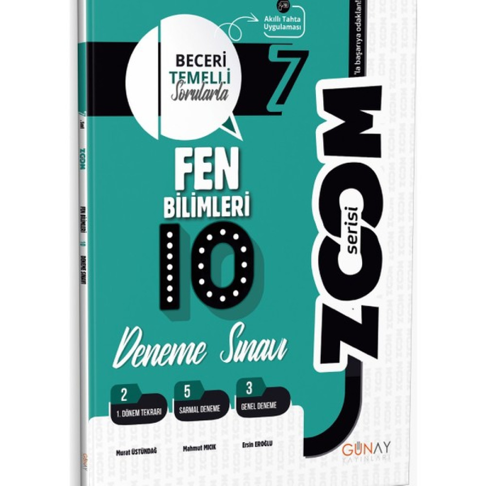 Günay Yayınları 7. Sınıf Zoom Fen Bilimleri 10'lu Branş Deneme Kaynak Kitapları Fiyatı