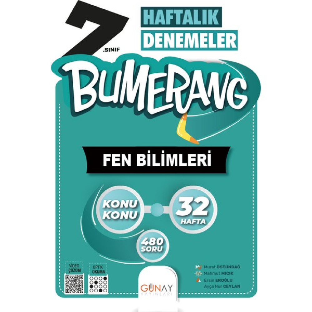 Günay Yayınları 7.sınıf Bumerang 32 Haftalık Fen Bilimleri Denemeleri Fen - Bilişim ve Teknoloji Fiyatı